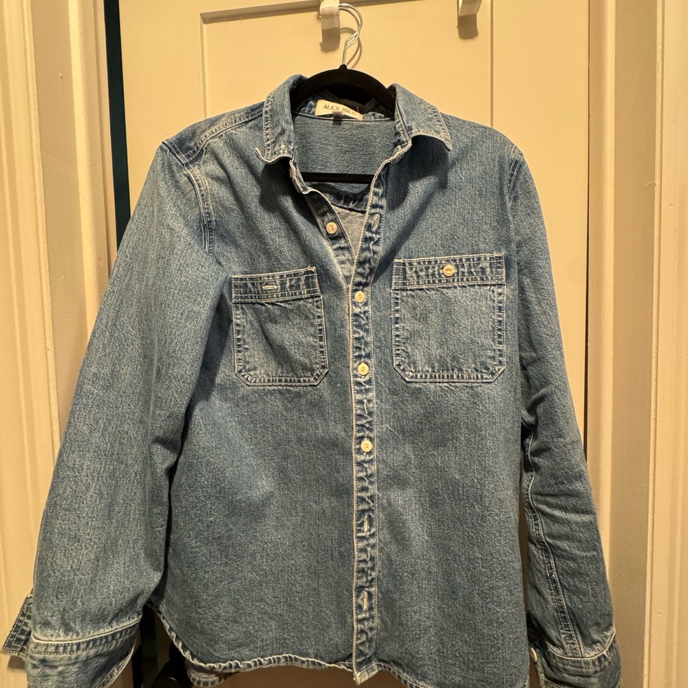 Alex Mill denim work jacket / shirt in blue medium wash